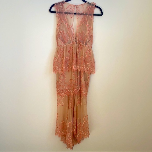 Alice Mccall Celemtine Lace Peplum Tiered Gown Pink 4 - Picture 12 of 14